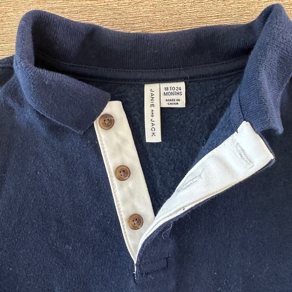 Janie and Jack long sleeve polo style shirt 18 to 24 Months - Picture 2 of 3